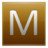 Letter M gold Icon